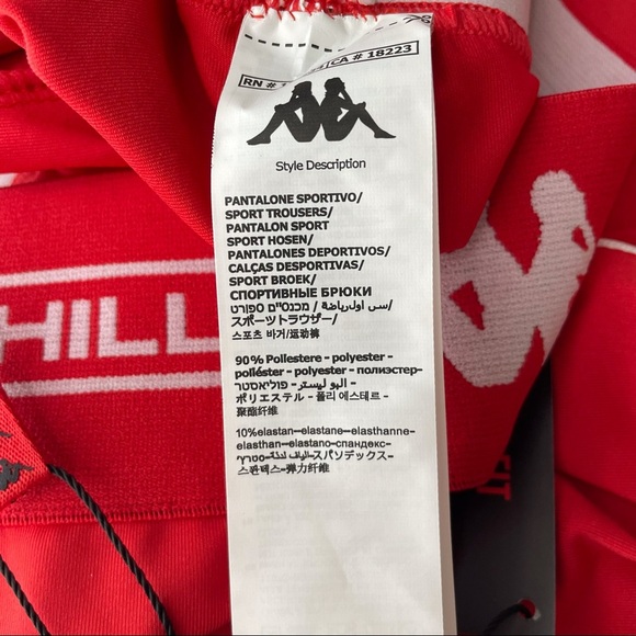 KAPPA NWT SANKE LEGGINGS FIERY RED BRIGHT WHITE - Picture 7 of 9